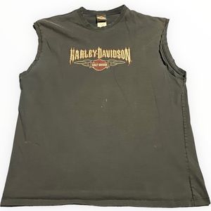 VTG Harley Black Embroidered Annapolis Maryland Tank Top 🔥